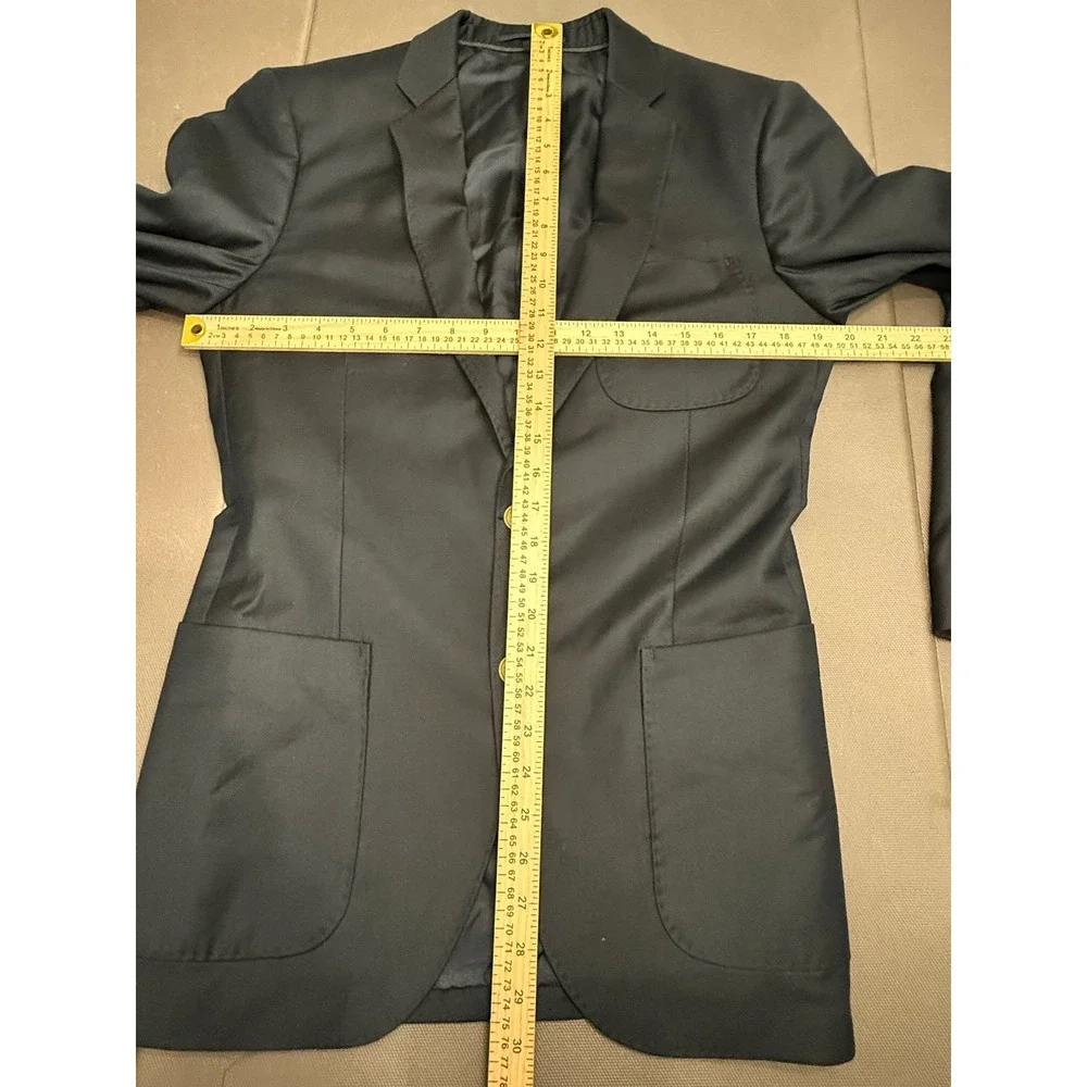 J.Crew Ludlow Blazer 38R Loro Piana Super 130s Wool Navy Blue Anchor Buttons